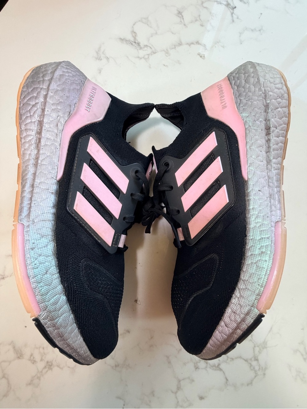adidas Boost Running Shoes Black Pink Women’s Size 11